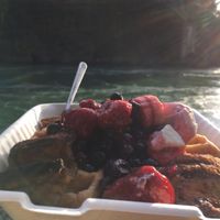 my to go waffles at 701 Coffee in Seattle