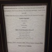 Here's the Menu. at 701 Coffee in Seattle