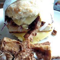 Biscuit Sandwich at 701 Coffee in Seattle