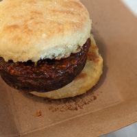 Hemp Sausage Biscuit at Gnome Cafe in Charleston