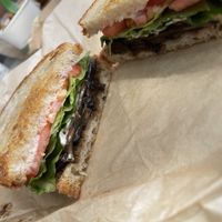 Portobello BLT at Gnome Cafe in Charleston