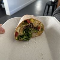 Breakfast burrito at Gnome Cafe in Charleston
