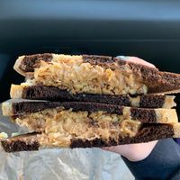 Tempeh Reuben  at Gnome Cafe in Charleston