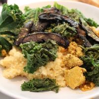 Southern grits bowl at Gnome Cafe in Charleston