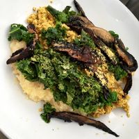 Vegan Southern Grits  at Gnome Cafe in Charleston