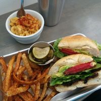 BLT, fries, mac & cheese at Gnome Cafe in Charleston