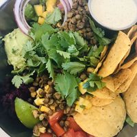 “Taco” salad at Gnome Cafe in Charleston