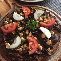 Mushroom and Tofu pizza was the best! at Jalus Vegan Kitchen in Hanoi