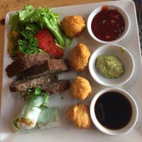 Sharing platter at Jalus Vegan Kitchen in Hanoi