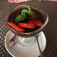 Avocado chocolate mousse at Jalus Vegan Kitchen in Hanoi