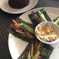 Nori wraps with tahini at Jalus Vegan Kitchen in Hanoi