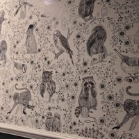 Clean and well-decorated restroom at The Magnolia Cafe in Palatka