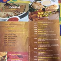 Appearizers and tortas/sandwiches --- entradas y tortas/sandwiches  at Golden Yo Light in Queretaro