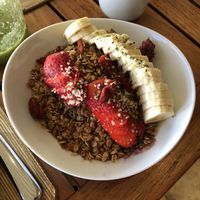 Hawaii 5-0 smoothie bowl. I asked them to leave off the honey. at Duo - Four Seasons Resort in Wailea