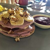 Vegan pancakes! at Yoga Searcher in Pecatu