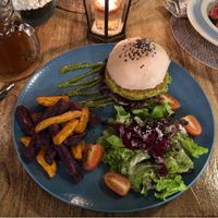 Chickpea burger  at Yoga Searcher in Pecatu