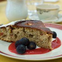 Buckwheat Nut Cake with Berries and Raspberry Sauce at A Fior di Gusto Bistrot in Lugano
