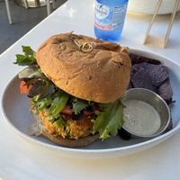 Veggie burger  at Pure Fresh Food and Juice Bar in San Juan