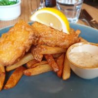 Tofish & Chips! Yum! at The Royal Oak in Tetbury