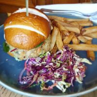 Great burger!! at The Royal Oak in Tetbury