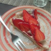 Crostata fragole e ricotta at Vibrazioni Vegetali in Abbiategrasso
