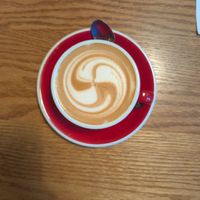 Oat flat white at Wesola Cafe in Krakow