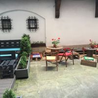 garden seating at rear at Bonobo in Krakow
