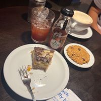 Nice and cheap. Vegan cheese cake made with millet, peaches, dark chocolate and coconut was very nice. Also had cherry and apple juice and an oat cookie   at Bonobo in Krakow