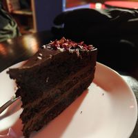Chocolate cake at Bonobo in Krakow
