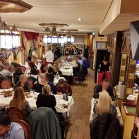 Downstairs dining room at Le Cedre in Zurich