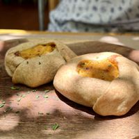 Sweetcorn and pumpkin samosas  at La Cocina de Daksha in Tigre