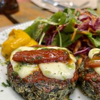 Vegetarian chard croquette  at La Cocina de Daksha in Tigre