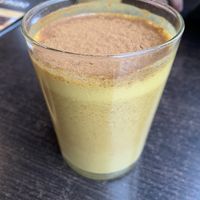 Golden milk at cacao in Prague
