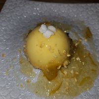 Yuzu Cheesecake Bomb (vegan & GF) - photo is terrible and doesn't do it justice!! at Chocolate Buddha in Melbourne