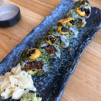 Spicy tempura and pumpkin rolls   at Chocolate Buddha in Melbourne