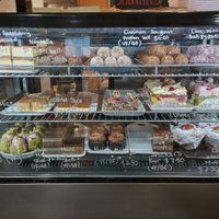 Dessert cabinet - almost all vegan! at Wholefood Merchants in Ferntree Gully