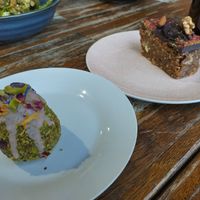 Pistachio drop was very tasty, but the hemp seed bar was a bit disappointing as it was mostly dates at Wholefood Merchants in Ferntree Gully