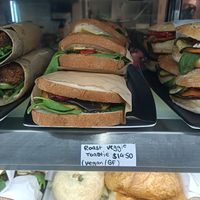 a couple of vegan options in cabinet at Wholefood Merchants in Ferntree Gully