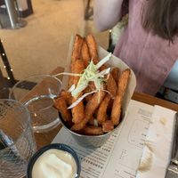 Sweet potato chips 🍠 at Mildreds - Camden in North West London