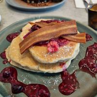 Berry pancakes at Mildreds - Camden in North West London