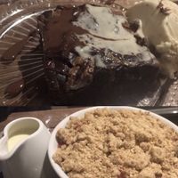 Chocolate brownie and crumble  at Mildreds - Camden in North West London