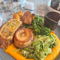 Chick’n and leek sweet potato lattice  at Mildreds - Camden in North West London