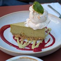 Pistachio baklava cheesecake at Mildreds - Camden in North West London