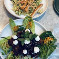 Cauliflower cups and salad   at Mildreds - Camden in North West London