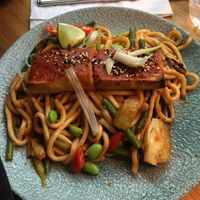 Tasty noodles and tofu at Mildreds - Camden in North West London