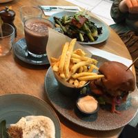 Burger and chips at Mildreds - Camden in North West London