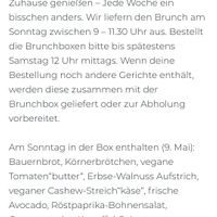 Brunchbox - Inhalt vom 09.05.21 at Froindlichst - Winterhude in Hamburg