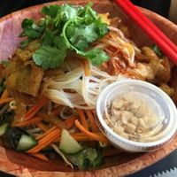 vermicelli salad with tofu and wendale sauce at Rush Hour Station in Bloomington