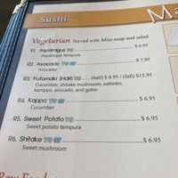 Vegan sushi   at Ami in Bloomington