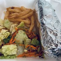 Vegan falafel wrap  at Anatolia in Bloomington